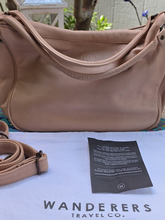 Wanderers Travel Co Handbags - Wanderers Travel Co. "Amalfi" Leather Cross-body Handbag Blush Pink